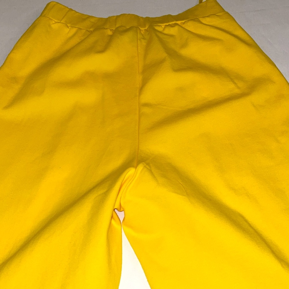 ❤️ Women's Vintage 90’s Y2K YELLOW CLASSIQUES SPORT Pull-up STIRRUP Pants Sz S - Picture 7 of 8